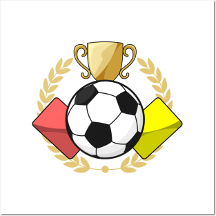 Soccer red & yellow card Trophy Posters and Art